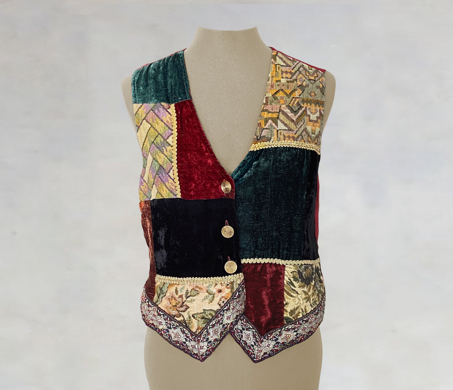 Unisex Weste im Patchworkstil